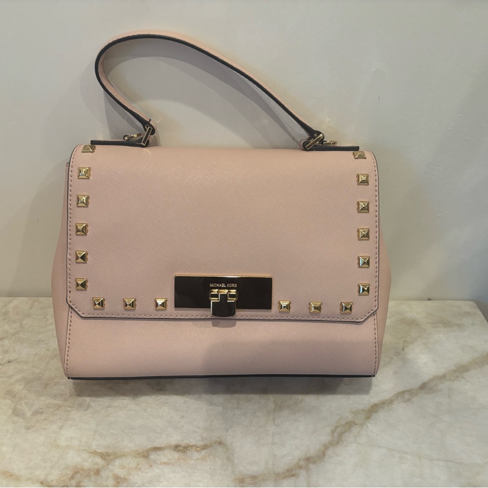Michael Kors Lavender Studded Satchel - Picture 9 of 9